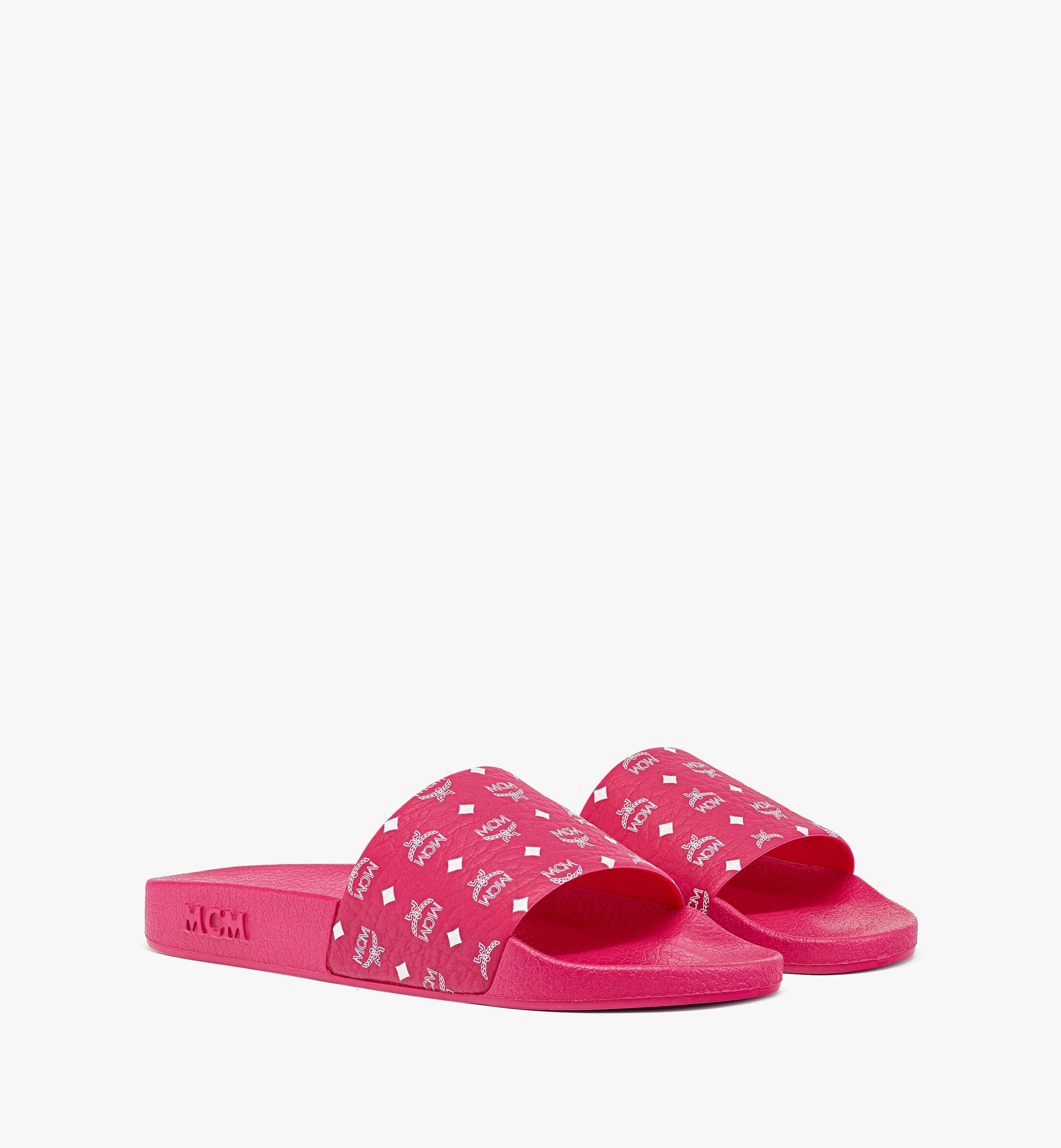 Women's Monogram Print Rubber Slides 1